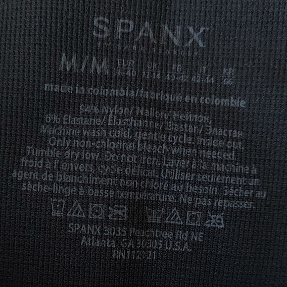 NWT SPANX LOOK AT ME NOW SEAMLESS LEGGING BLACK CAMO FL3515 Medium Sz - Picture 7 of 16